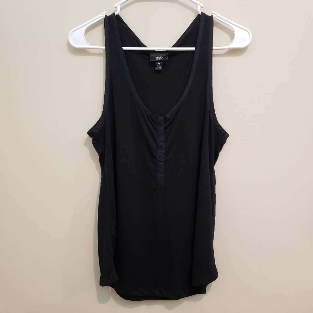 Black Mossimo Snap Front Tank Top - M